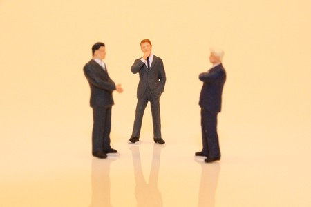 Businessmen meet to discuss their plans.の写真素材