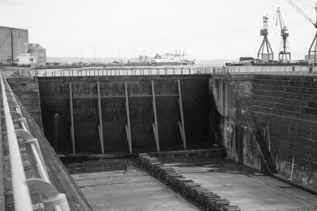 This is the dry dock that Titanic once sat, many years before it's disaster.  The dock sits in...