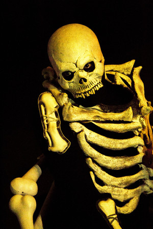 A creepy character at a Halloween event.