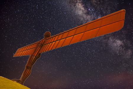 October 05, 2014  Angel of The North, Newcastle, England, United Kingdom. The Angel of The North is one of the most beautiful designed landmarks of the UK. Its stunning architecture is breath-taking and the sheer size of it is unbelievable.のeditorial素材