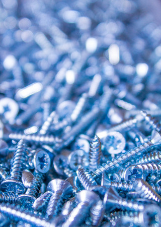 A giant load of silver screws.の写真素材