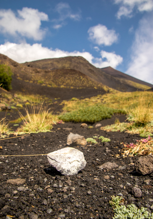 One of the world's most active volcanoes, Mount Etna. It's breathtaking views are difficult in places to take in due to vast landscapes.の写真素材