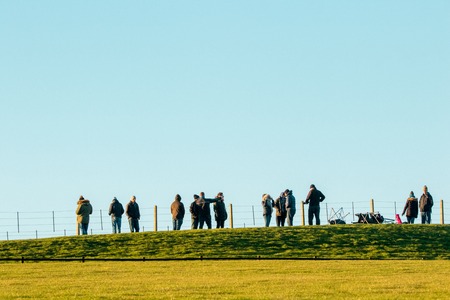 18th November 2018 - Cadwell Racetrack, Lincolnshire, England. A gathering of people attending a rally race event.のeditorial素材