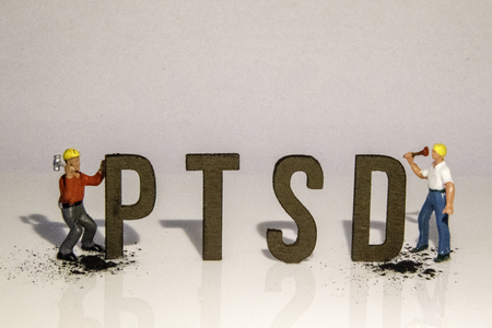 A look at battling PTSD by breaking it down.の写真素材