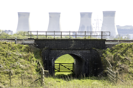 A view of the beautiful summer fields of Lincolnshire, United Kingdom.のeditorial素材