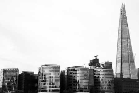 August 21, 2019 â London, United Kingdom. The Shard is probably the most iconic landmark in London, standing tall above all other skyscrapers and with it's magnificent shape.のeditorial素材