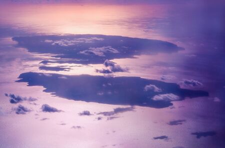A view from above Malta, Valletta, from offshore in the air.
