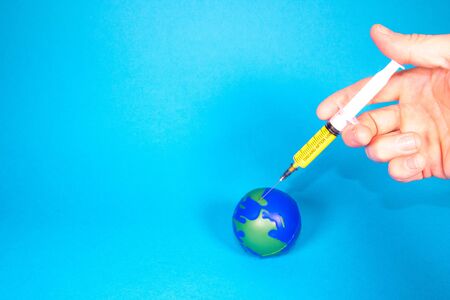 With virus being prominent across the globe, here seen a solution to the virus spreading.の写真素材