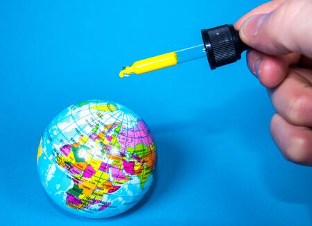 With virus being prominent across the globe, here seen a solution to the virus spreading.の写真素材