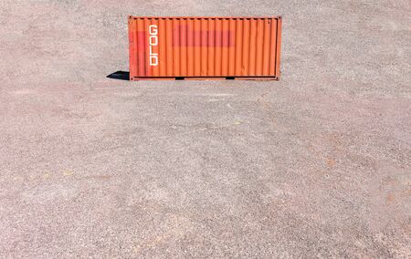 A storage container with the word 'Gold' on the side of it.の写真素材