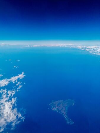 A view of our wonderful Planet Earth, from above. Cloud patterns cover the Earth's surface bringing all types of weather.の写真素材
