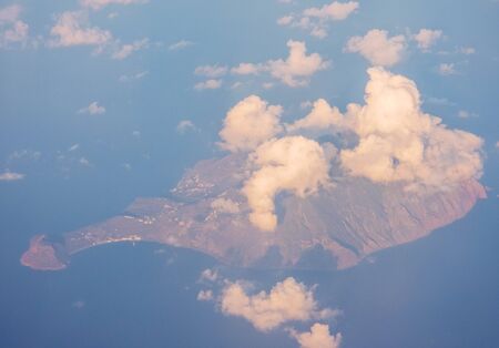 A view of our wonderful Planet Earth, from above. Cloud patterns cover the Earth's surface bringing all types of weather.の写真素材