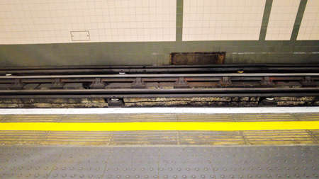 A view looking down onto the train tracks that allow trains to take their passengers to and from...