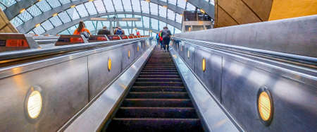 An escalator to give access to above and below ground. This one found in the London Underground...