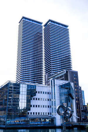 October 02, 2021 â€“ Canary Wharf, London, United Kingdom. A view of the buildings that...