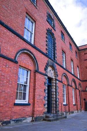 A victorian style prison, in Lincoln, which once housed some of Britain's most dangerous criminals.の写真素材