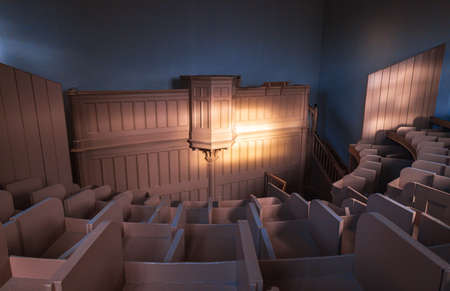 A very old Victorian style court room and also religious gathering room, in the work famous...