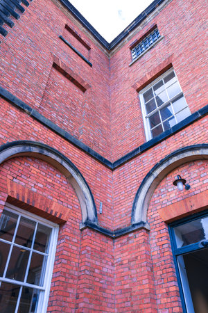 A victorian style prison, in Lincoln, which once housed some of Britain's most dangerous criminals.の写真素材