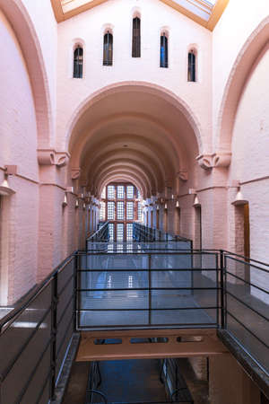 A victorian style prison, in Lincoln, which once housed some of Britain's most dangerous criminals.のeditorial素材