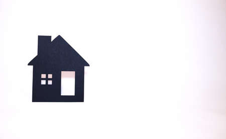 A single house against a white background.の写真素材
