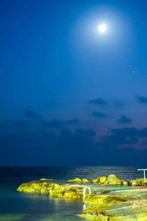 Just one of the millions of stunning views across the Mediterranean beach shore views. This one in Paphos, Cyprus.の写真素材