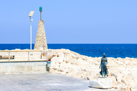 A view from just inside one of the thousands of sea port entries that surround the island of Cyprus.の写真素材