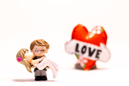 A male and female adult newlywed for a lifetime adventure.の写真素材