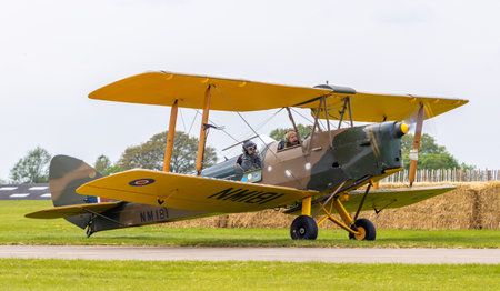 A small light aircraft often privately owned and enjoyed by people who can afford to maintain and fly them.の写真素材