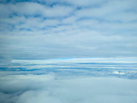 Heavenly views from an aircraft as it flies high above the clouds on it's way to it's next...