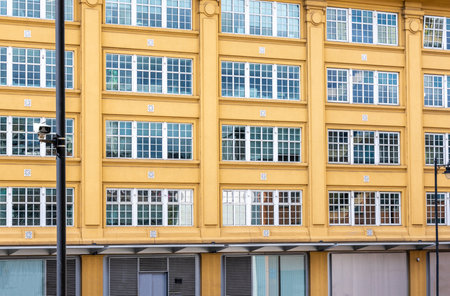 Offices and accommodation offered within a modern building located within a large city location.の写真素材