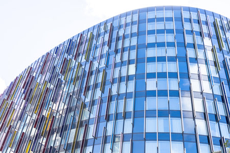 Buildings that have been designed to bring beauty and eye catching features to the city.の写真素材