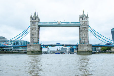 The iconic and famous bridge in the heart of London has stunning design and engineering which millions visit every year.の写真素材