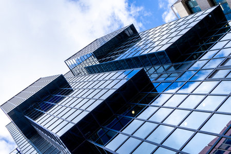 Buildings that have been designed to bring beauty and eye catching features to the city.の写真素材