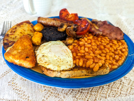 One of the most British things a tourist or local can enjoy is a Full English Breakfast.の写真素材