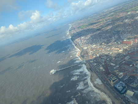 The Blackpool Pleasure Beach theme park is enjoyed by thousands of people from all around the world on a daily basis with it's huge rollercoasters and other fun attractions.の写真素材