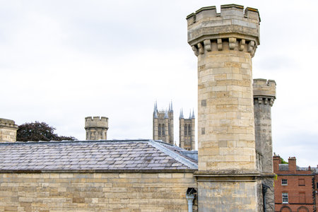 Lincoln Court is a fantastic looking building, it sits withing the walls of the Lincoln Castle, and is still operational to this day.の写真素材