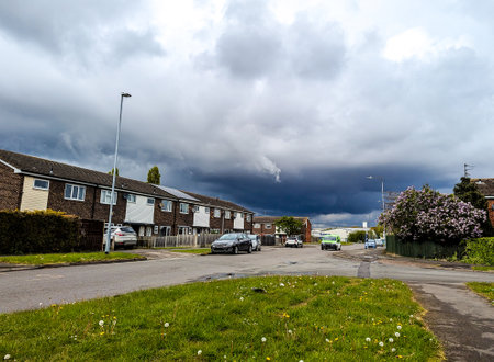 Bad Weather clouds Approaching To Bring Heavy Rain And/Or Strong Winds. Typically dark or large clouds indicate heavy weather is inbound or passing by.の写真素材