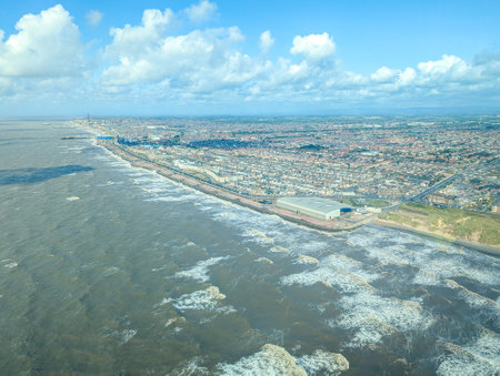 The Blackpool Pleasure Beach theme park is enjoyed by thousands of people from all around the world on a daily basis with it's huge rollercoasters and other fun attractions.の写真素材