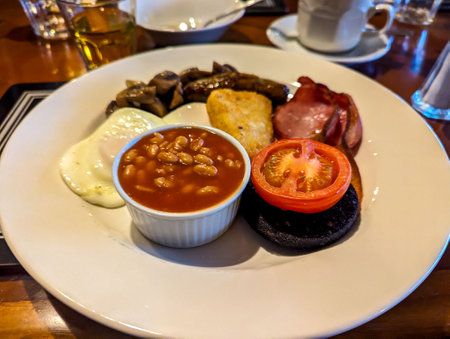 One of the most British things a tourist or local can enjoy is a Full English Breakfast.の写真素材
