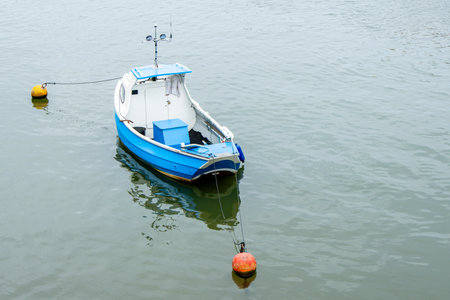 Fishers use these small boats to fish for fish of course but also for other sealife such as crabs, oysters, scallops etcの写真素材