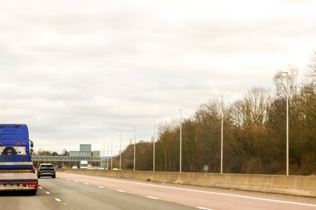 One of the major roads within the United Kingdom, used by millions of drivers getting to their destinations across country.の写真素材