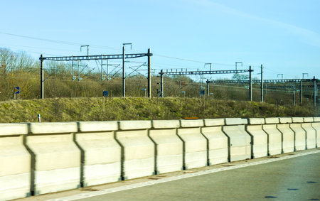 Overhead cables are the prime source to allow electric trains to be able to be powered and travel up and down the country.の写真素材