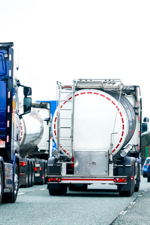 A class 1 heavy goods vehicle used to carry dangerous goods to and from it's customer(s).の写真素材