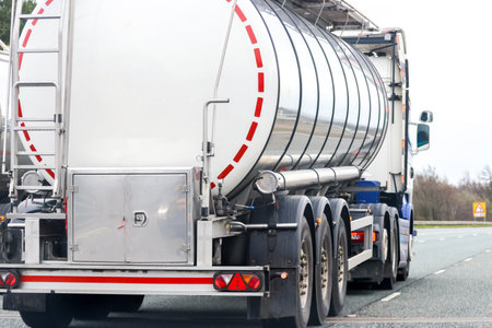 A class 1 heavy goods vehicle used to carry dangerous goods to and from it's customer(s).の写真素材