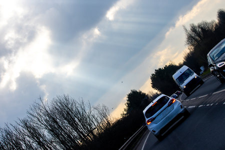 Roads in all various sizes, conditions and lengths. Here seen a countryside road with light traffic.