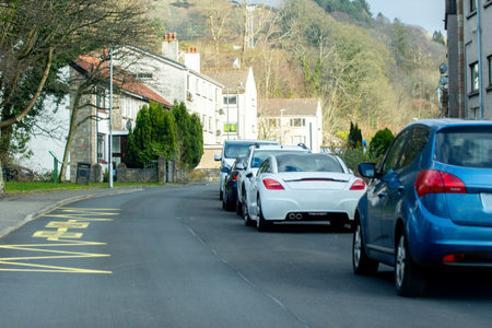 A street view, just one of the millions of streets that people reside on.の写真素材