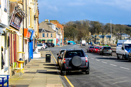 Seaside towns are very popular with tourists and people to seek to live in. Quaint for their small shops and businesses but also close to the seafront.の写真素材