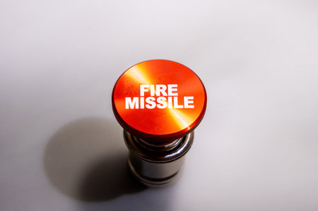 A fear for millions is the launch of a nuclear missile...all done from the press of a button like this.の写真素材
