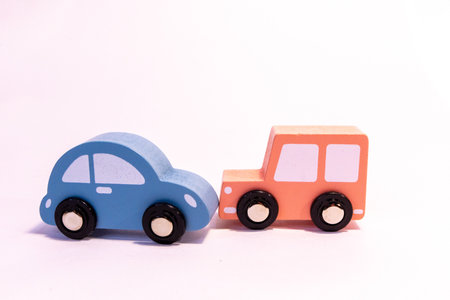 A crash between two vehicles resulting in injury and or claim for person or vehicle damages.の写真素材