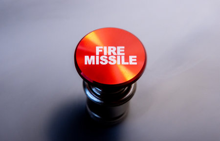 A fear for millions is the launch of a nuclear missile...all done from the press of a button like this.の写真素材